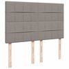 vidaXL Boxspringbett mit Matratze Taupe 140x200 cm Stoff