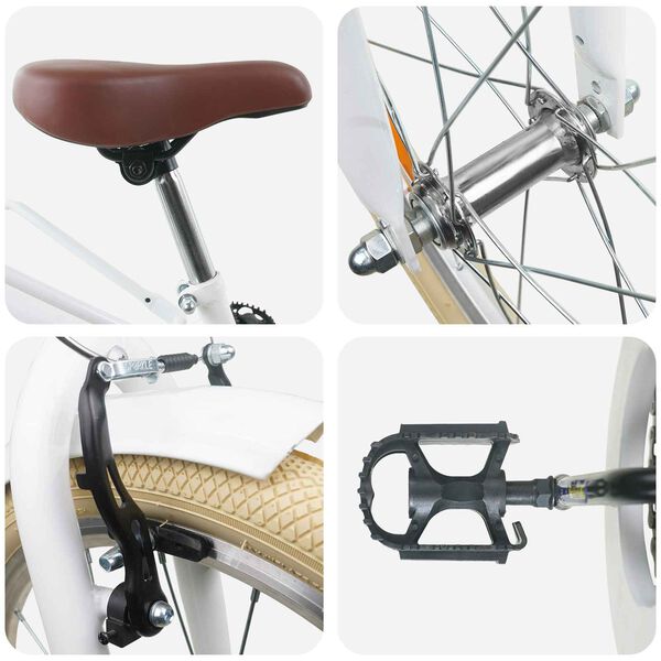 vidaXL Kinderfahrrad 20 Zoll 6-11 Wei&szlig;