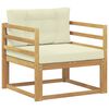 vidaXL Outdoor Mittelsofa Polyester Wei&szlig;