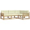 vidaXL Outdoor-Sofagarnitur 3 stk. Wei&szlig; und Creme Polyester