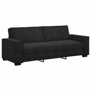 vidaXL 3-Sitzer-Sofa Schwarz 220x78x84 cm Samt