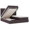 vidaXL Ottoman-Bett mit Matratzen & LEDs Dunkelbraun 160x200 cm Stoff