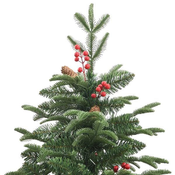vidaXL K&uuml;nstlicher Weihnachtsbaum Klappbar mit Zapfen & Beeren 180 cm