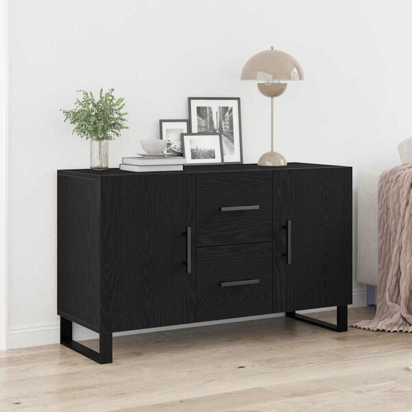 vidaXL Sideboard Schwarze Eiche 100 x 36 x 60 cm Holzwerkstoff