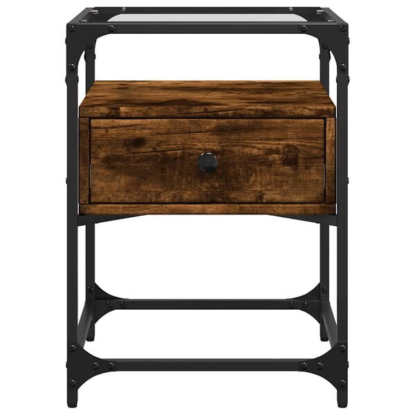 vidaXL Nachttische 2 Stk. R&auml;uchereiche 40x40x55 cm Holzwerkstoff