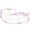 vidaXL Boxspringbett mit Matratze & LED Dunkelgrau 160x220 cm Samt