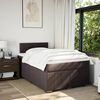 vidaXL Boxspringbett mit Matratze Dunkelbraun 120x190 cm Stoff