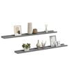 vidaXL Wandregale 2 Stk. Grau 100x9x3 cm