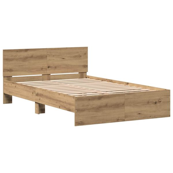 vidaXL Bettrahmen Artisan-Eiche 203 x 185 x 70 cm Holzwerkstoff