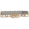 vidaXL Outdoor-Sofagarnitur 7 stk. Wei&szlig; und Hellgrau Polyester
