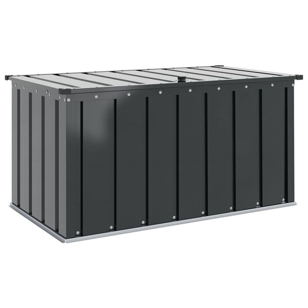 vidaXL Gartenlagerbox Schwarz 101 x 56,5 x 50 cm Stahl