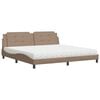 vidaXL Bett mit Matratze "Zadar" Cappuccino-Braun 200x200 cm Kunstleder