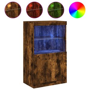 vidaXL Sideboard mit LED-Leuchten R&auml;uchereiche 60,5x37x100 cm