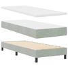 vidaXL Boxspringbett mit Matratze Hellgrau 80 x 200 cm Samt