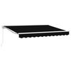 vidaXL Manuell einziehbare Markise Schwarz 3 x 2,5 m