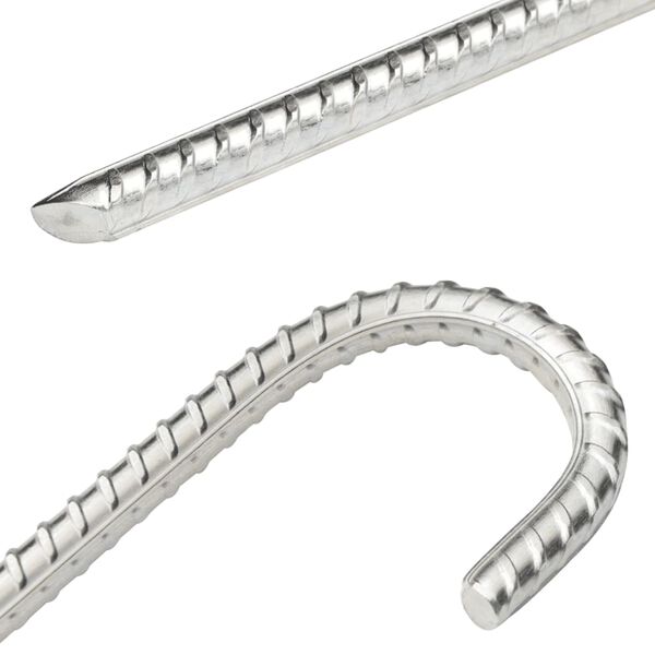 vidaXL Zeltheringe 6 Stk. 37 cm Ø10 mm Verzinkter Stahl