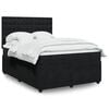 vidaXL Boxspringbett mit Matratze Schwarz 140x200 cm Samt