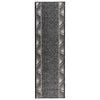 vidaXL Teppichl&auml;ufer FLORNES Gewebt Grau Zickzack 67 x 150 cm PP 7 mm