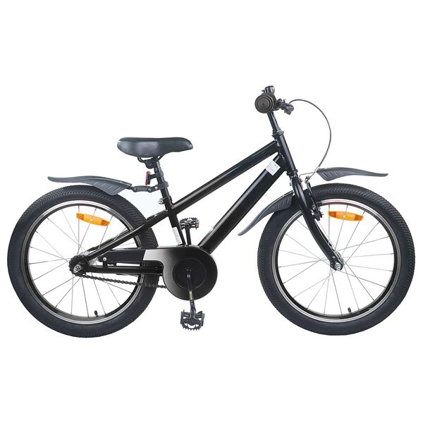 vidaXL Kinderfahrrad 18 Zoll f&uuml;r 5-7 Jahre alt Schwarz