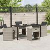 vidaXL Garten Essgruppe 5 pcs Hellgrau Poly-Rattan