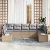 vidaXL Gartensofa-set 7 pcs Beige und Hellgrau Poly Rattan