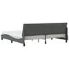 vidaXL Bett mit Matratze "Hanko" Dunkelgrau 200x200 cm Stoff