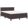 vidaXL Boxspringbett mit Matratze Dunkelbraun 140 x 200 cm Stoff