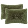 vidaXL Kissenbezug 2 pcs HEERLEN Gr&uuml;n 50 x 70 cm PV Fleece