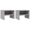 vidaXL Nachttische 2 Stk. Grau Sonoma 40x30x30 cm Holzwerkstoff