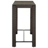 vidaXL 7-tlg. Gartenbar-Set mit Kissen Poly Rattan Braun
