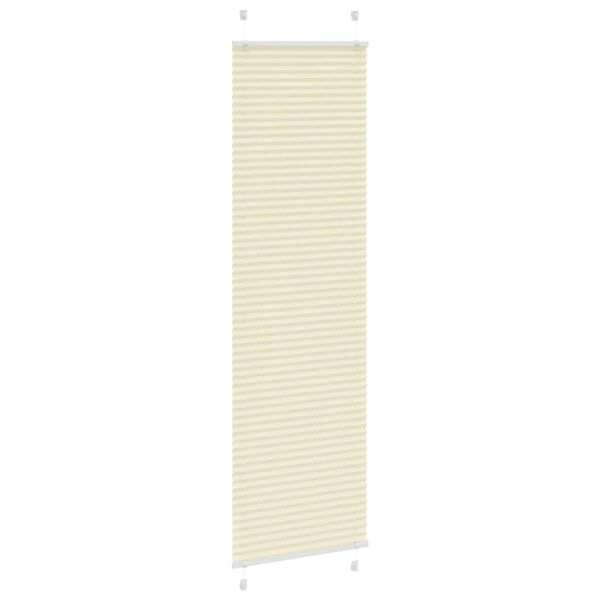 vidaXL Plissee Creme 65x200 cm Stoffbreite 64,4 cm Polyester