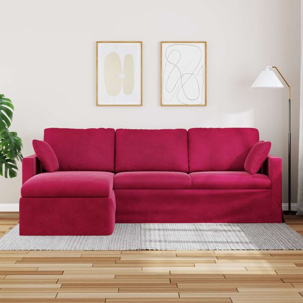 vidaXL Sofa Weinrot Gesamtabmessungen: 228 x 134 x 80 cm (B x T x H)