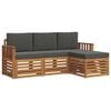 vidaXL Outdoor-Sofagarnitur 4 Stk. Natur und Anthrazit