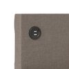 vidaXL Tagesbett mit Matratze USB Taupe Stoff 90x200 cm