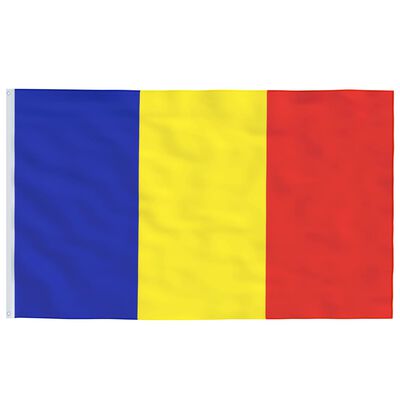 vidaXL Flagge Rumäniens und Mast Aluminium 6,2 m