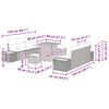 vidaXL Gartensofa-set 9 pcs Schwarz Poly-Rattan