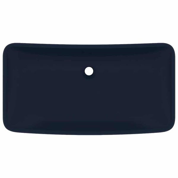 vidaXL Luxus-Waschbecken Rechteckig Matt Dunkelblau 71x38 cm Keramik