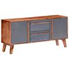 vidaXL Sideboard Grau 120x30x55 cm Massivholz