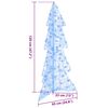 vidaXL Weihnachtsbaum mit 100 LEDs Blau 120 cm Acryl