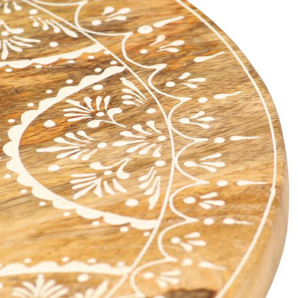 vidaXL Hocker Handbemalt 38&times;38&times;35 cm Mango Massivholz