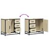 vidaXL Badschrank Sonoma-Eiche 65x33x60 cm Holzwerkstoff