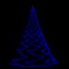 vidaXL Weihnachtsbaum an der Wand mit Metallhaken 260 LED Blau 3 m