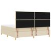 vidaXL Boxspringbett mit Matratze Creme 200 x 200 cm Stoff