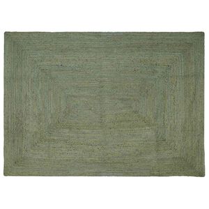 vidaXL Bereichsteppiche Rechtwinklig Olive Gr&uuml;n 160 x 230 cm Jute