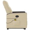 vidaXL Massagesessel mit Aufstehhilfe Creme Stoff