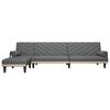 vidaXL Schlafsofa in L-Form Dunkelgrau 260x140x70 cm Stoff