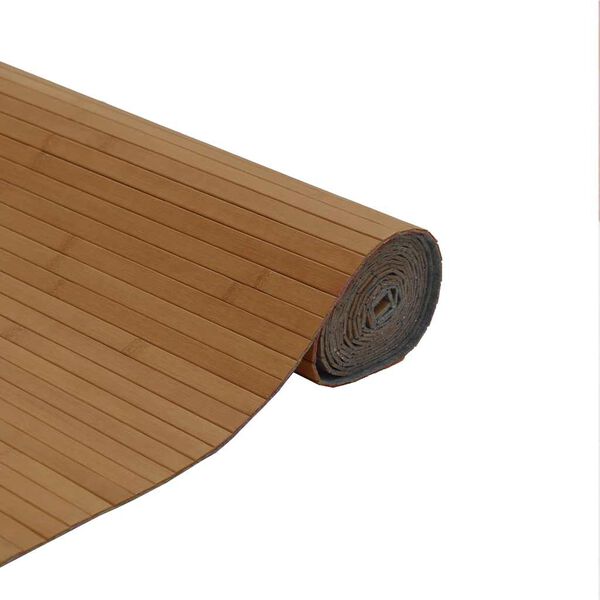 vidaXL Teppich Rechteckig Braun 80x400 cm Bambus