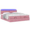 vidaXL Ottoman-Bett mit Matratzen & LEDs Rosa 200x200 cm Samt