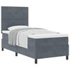 vidaXL Boxspringbett mit Matratze Dunkelgrau 100 x 200 cm Stoff