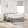 vidaXL Ottoman-Bett mit Matratze Taupe 140x200 cm Stoff